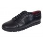 Pantofi dama, casual, din piele naturala box, negri, - P502NBOX